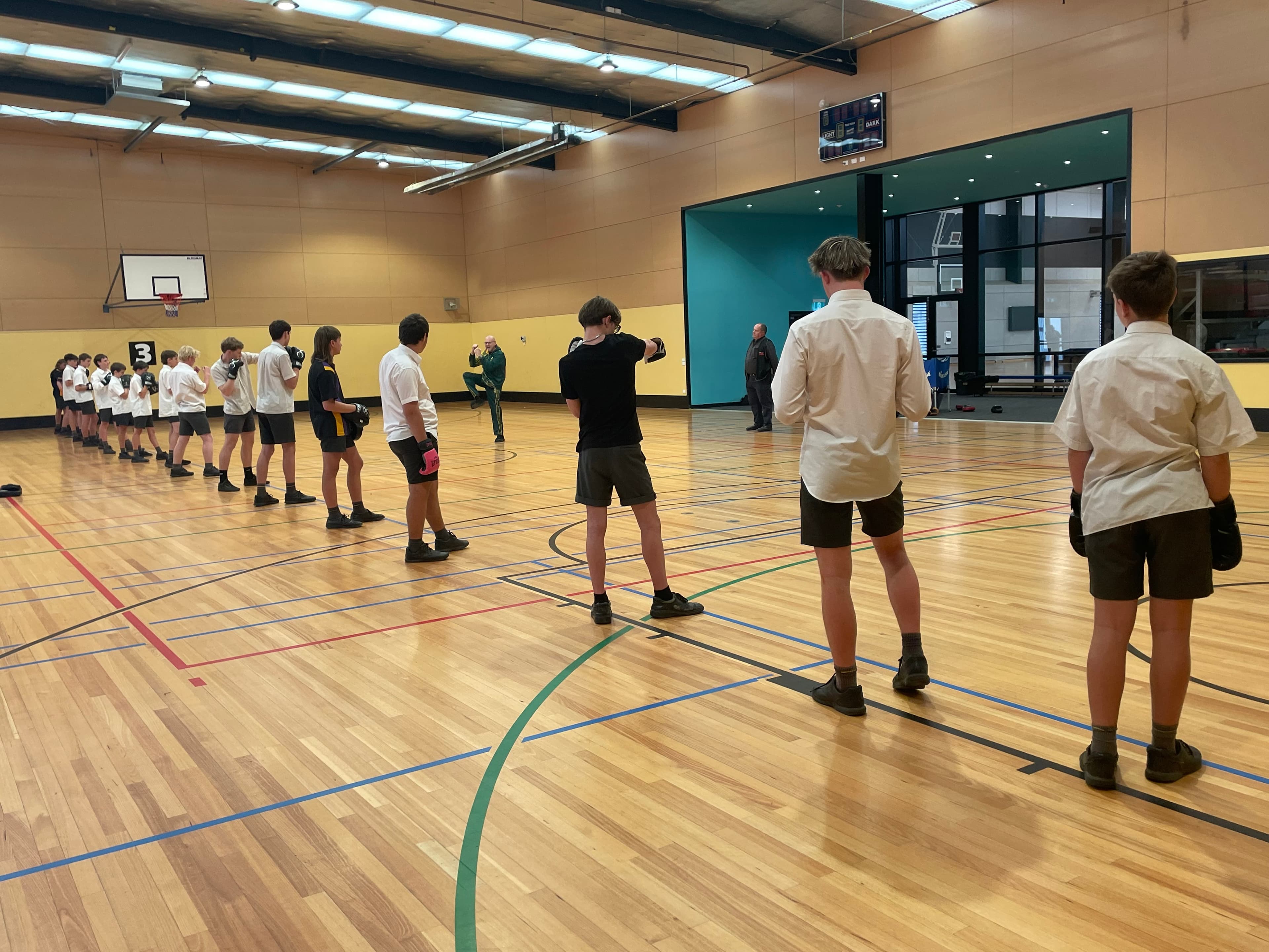 Youth in boxing program